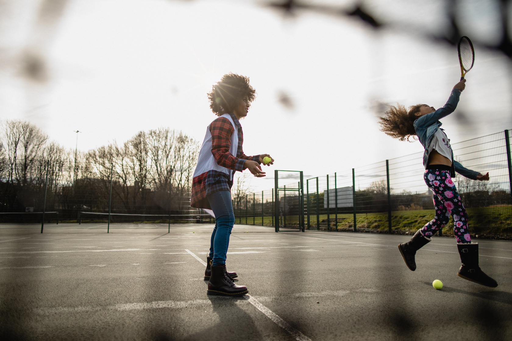 Children Playing Tennis