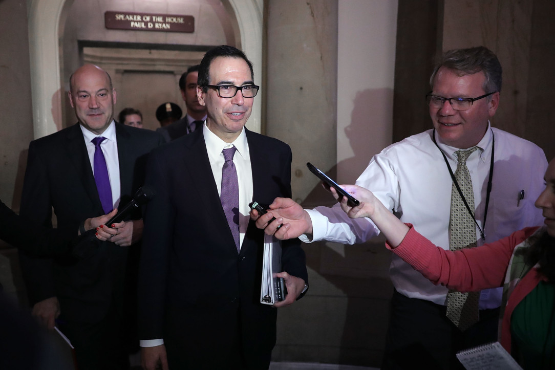Treasury Secretary Mnuchin and Gary Cohn
