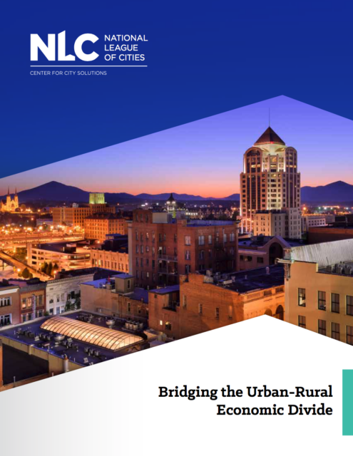 report cover for bridging the urban rural economic divide