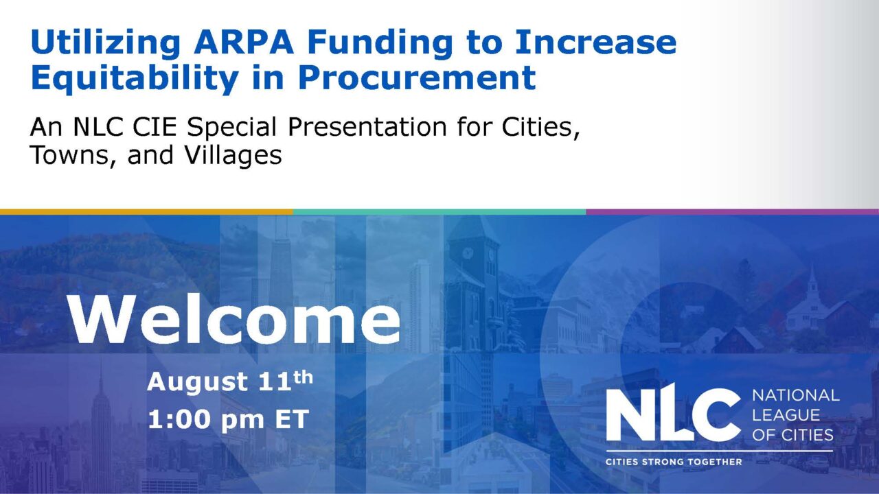 From the Event: Utilizing ARPA Funding to Increase Equitability in ...
