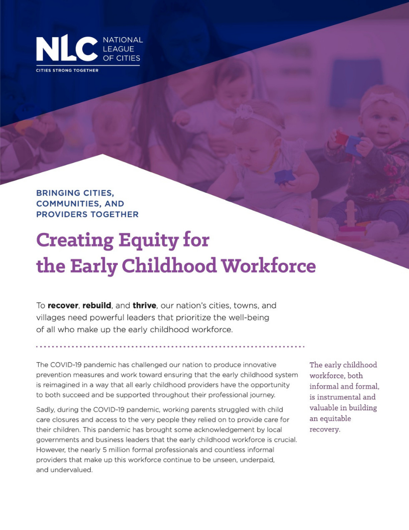 Creating Equity for the Early Childhood Workforce National League of