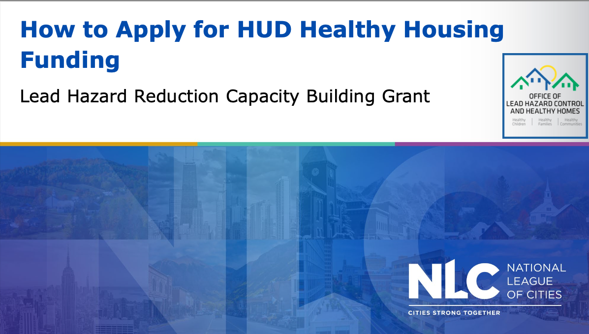 From the Event How to Apply for HUD Healthy Housing Funding National
